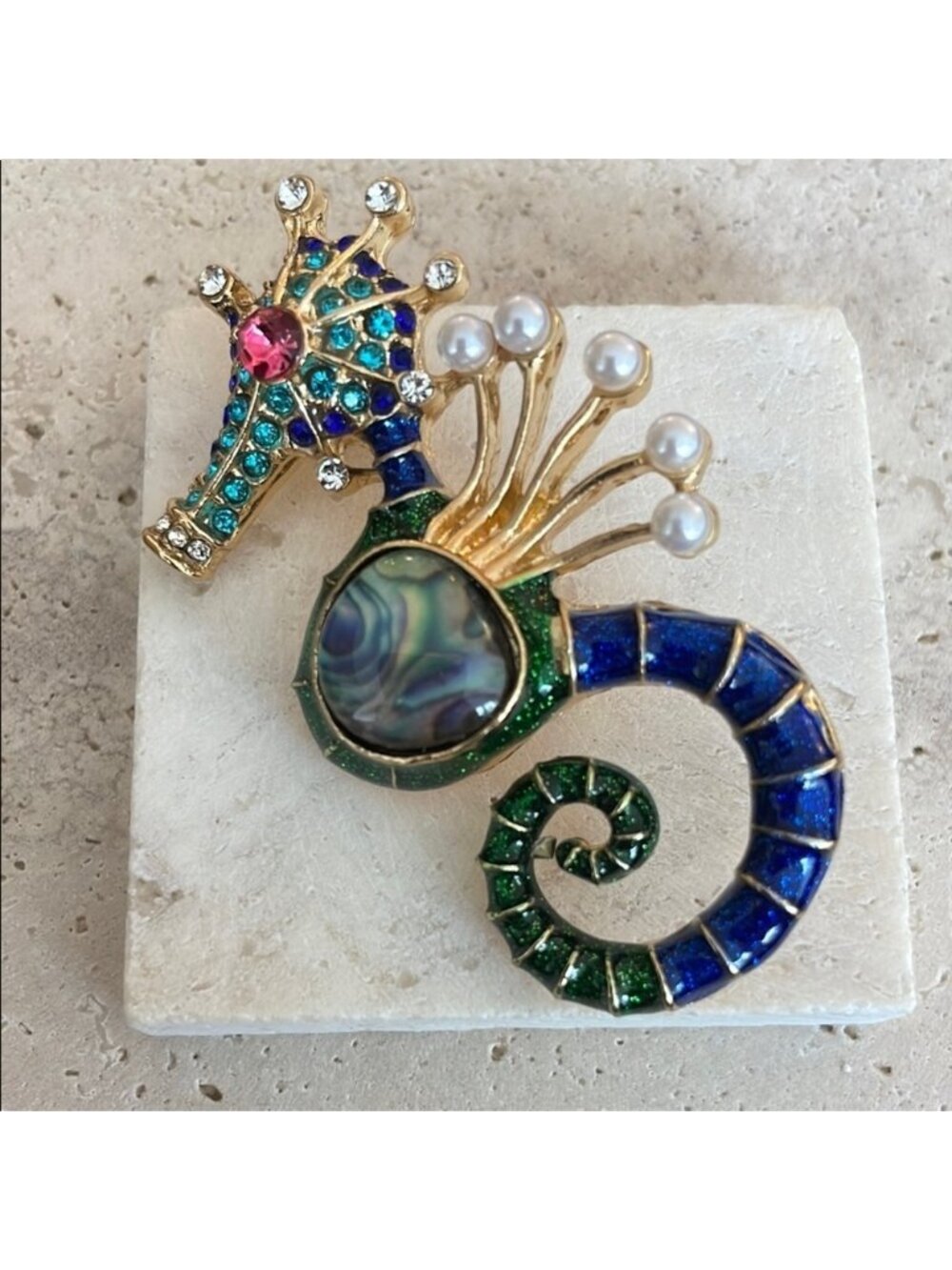 Saks Fifth Avenue Multicolor Seahorse Brooch